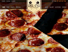 Tablet Screenshot of deliciocoalfiredpizza.com